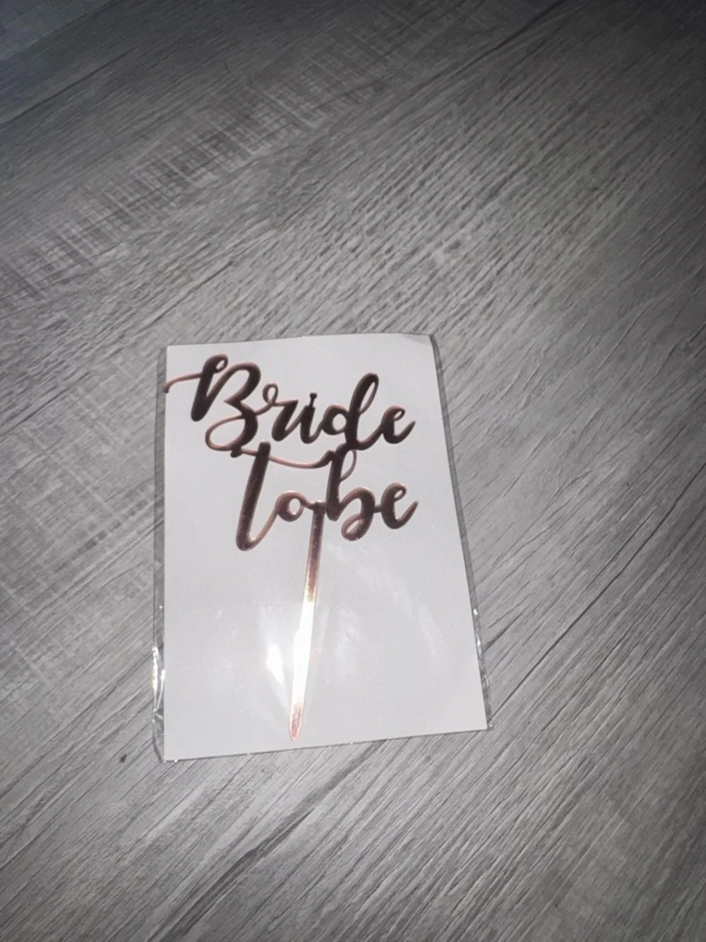 Lot of 25 multi colored “bride to be” cake toppers unopened
